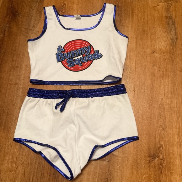 SHEIN Other - SHEIN White and Blue Bunny Squad Set